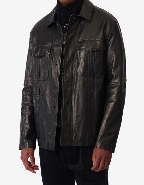 GRANT LEATHER OVERSHIRT